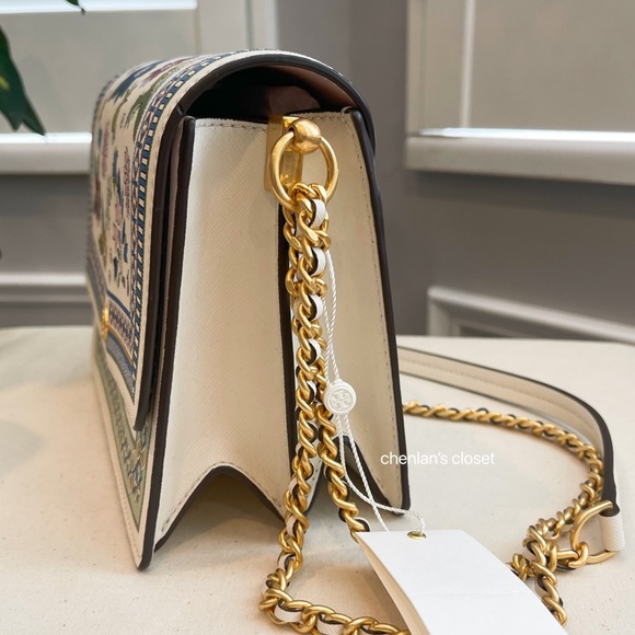 🌈🌸NeW! Tory Burch Robinson Floral Shoulder Bag - Picture 10 of 14